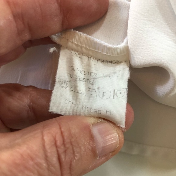 Anne Fontaine Paris White, Satin Button Down, Blouse Women’s 4, Very Oversized! - Picture 8 of 13